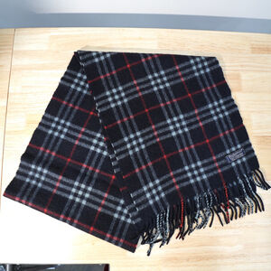 Burberry Vintage Nova Check Scarf 100% CASHMERE